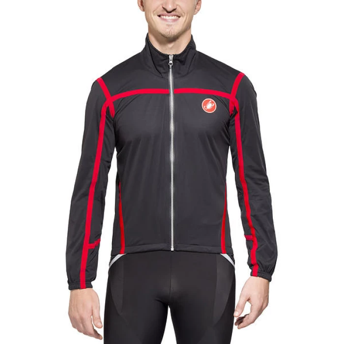 Castelli Pave Jacket-Black/Red-XL
