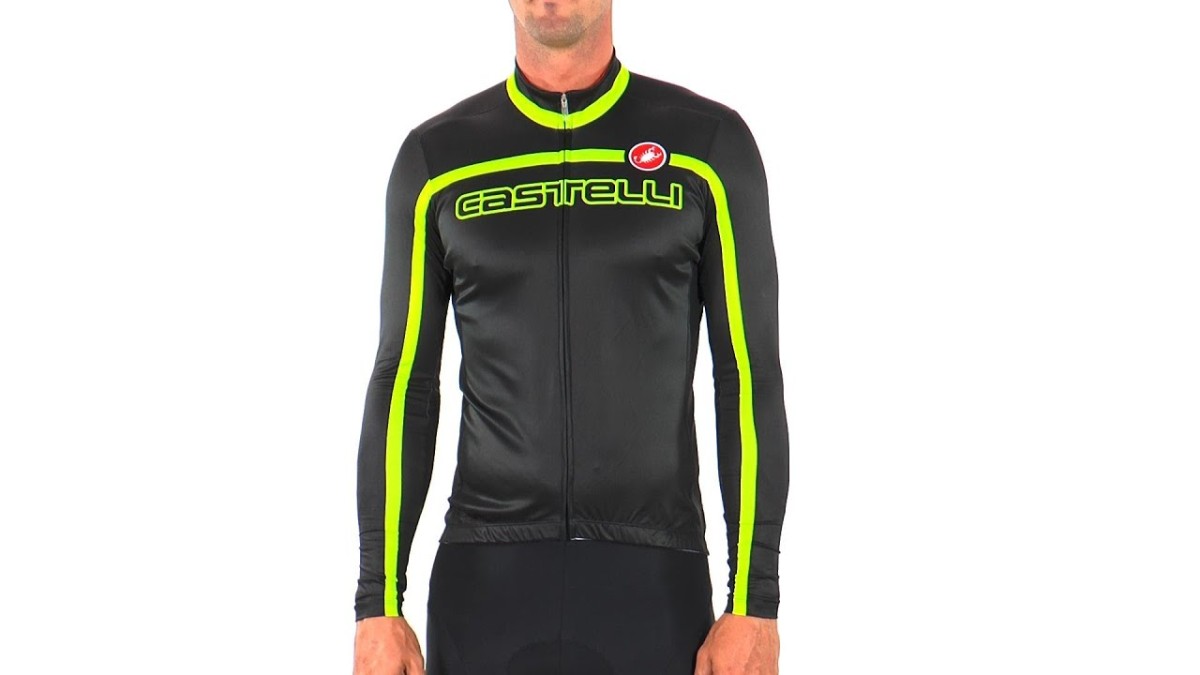 Castelli VELOCISSIMO TEAM JERSEY FZ-010=Black/Yellow Fluo
