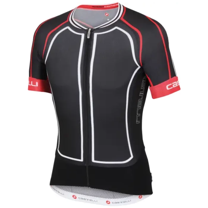 Castelli AERO RACE 5.0 JERSEY FZ-010=Black/Red CA-L
