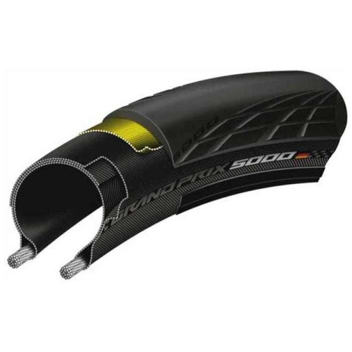 Continental btb GP 5000 700 x 28 zw vouw Zwart