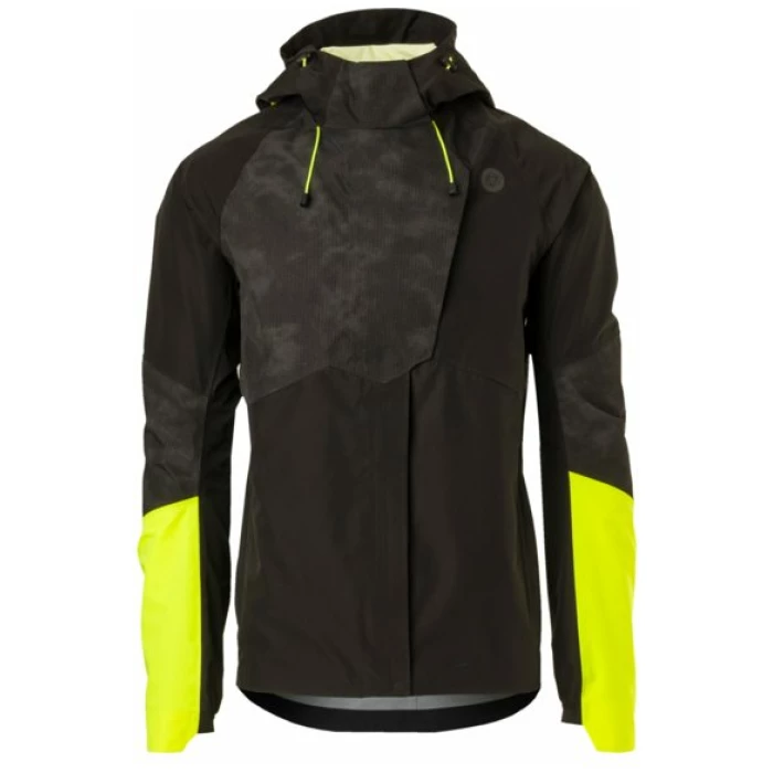 Agu tech rain jacket commuter men hi-vis & reflect Zwart