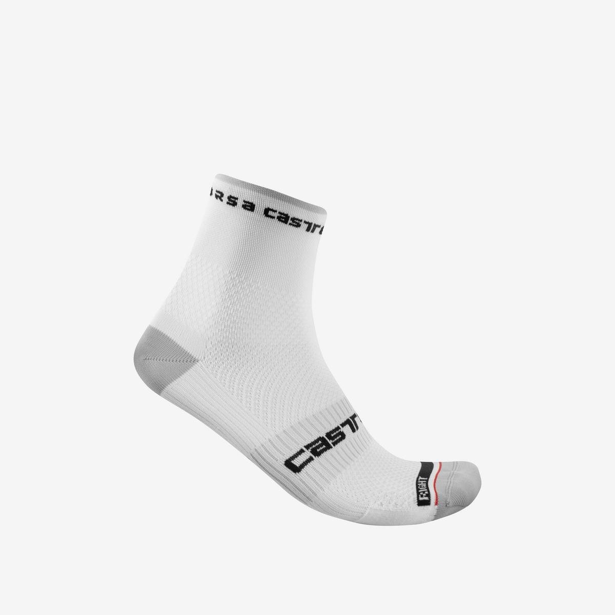 Castelli ROSSO CORSA PRO 9 SOCK wit BLACK