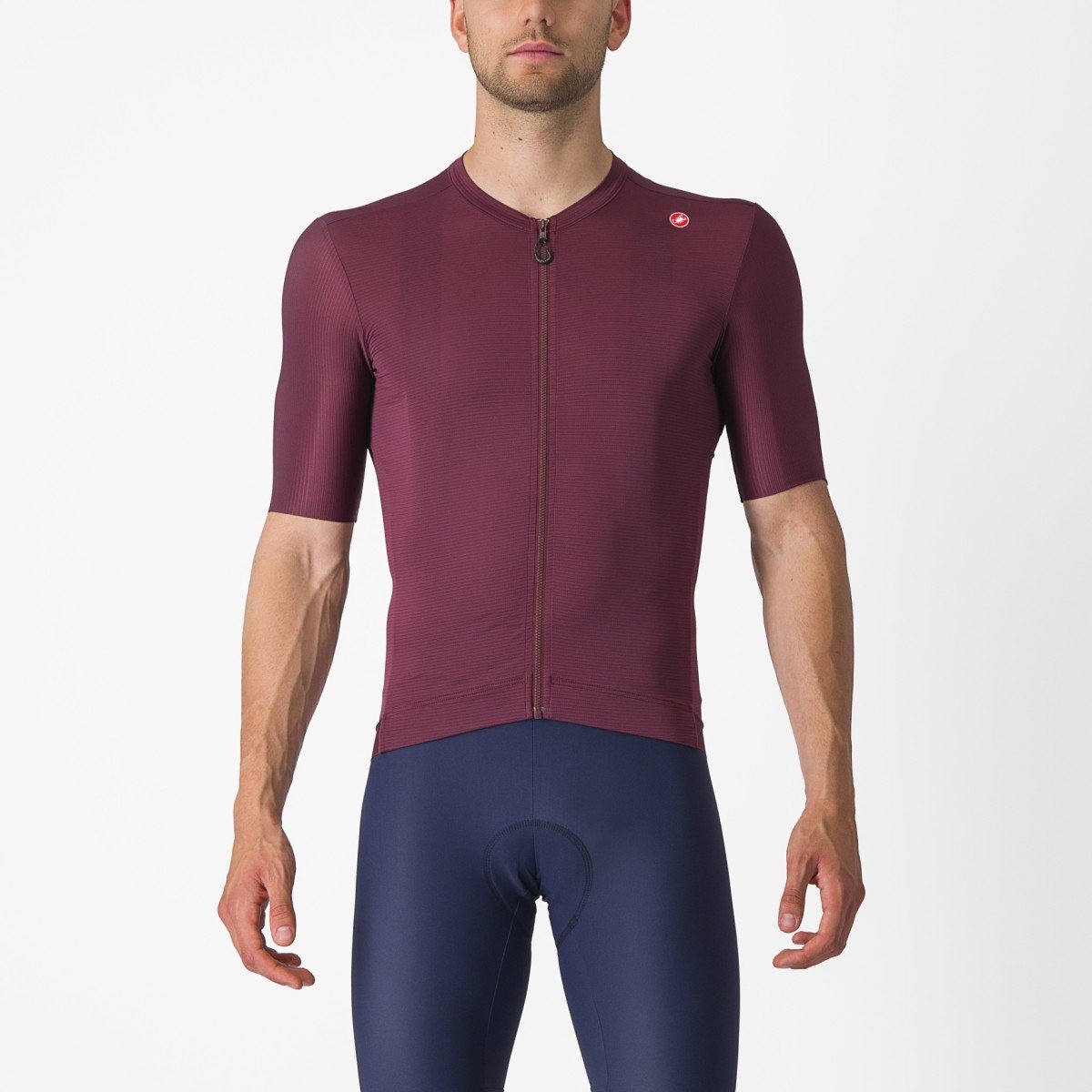Castelli ESPRESSO JERSEY DEEP BORDEAUX/SILVER MOON
