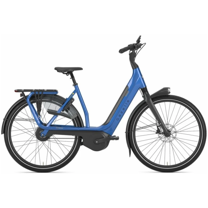 Gazelle Avignon Belt test e-bike Tropical Blue Glans DAMES 2024