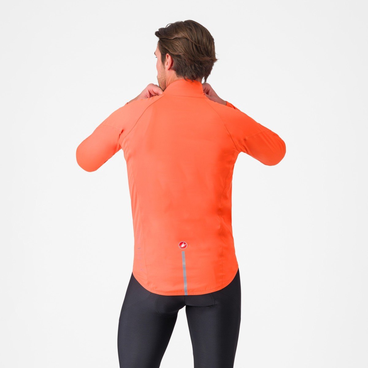 Castelli EMERGENCY 3 RAIN JACKET L BRILLIANT ORANGE - Afbeelding 3