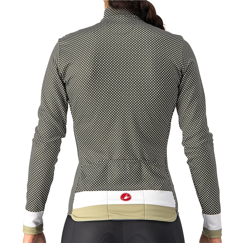 Castelli VOLARE LS JERSEY WOMAN XL MLITARY GREEN/WHITE/GREEN
