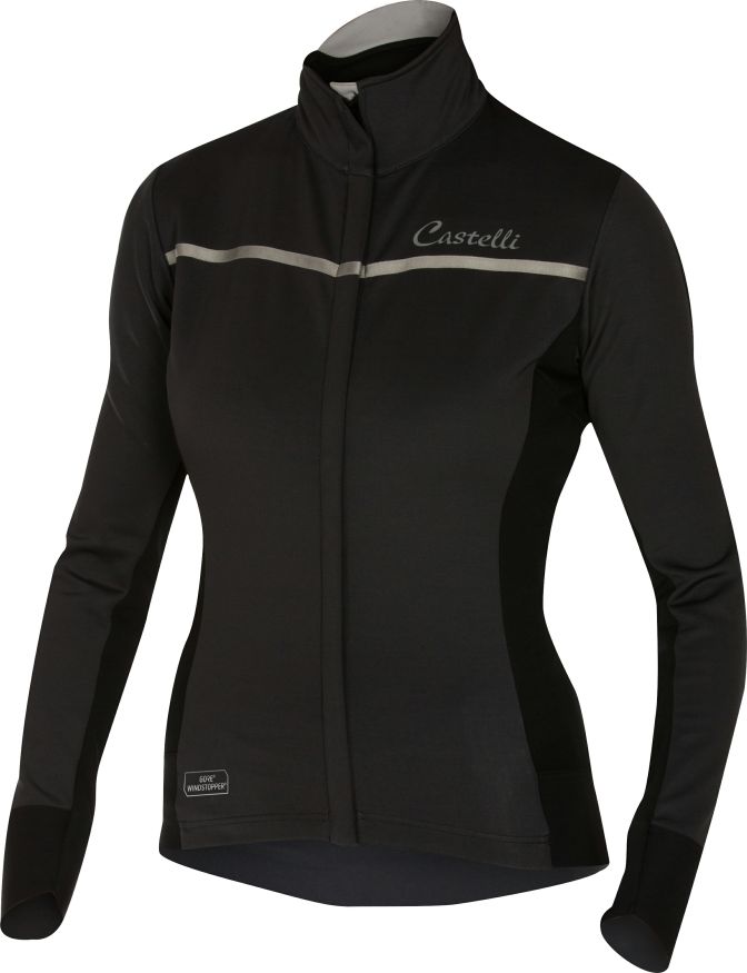 Castelli Trasparente 3 W Jersey Fz-Anthracite/Black-L
