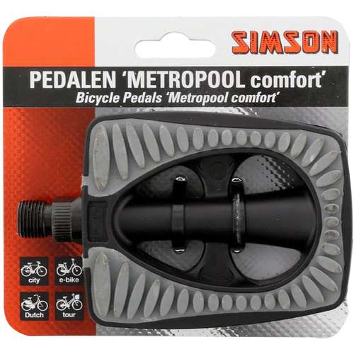 Simson pedalen Metropool Comfort Zwart