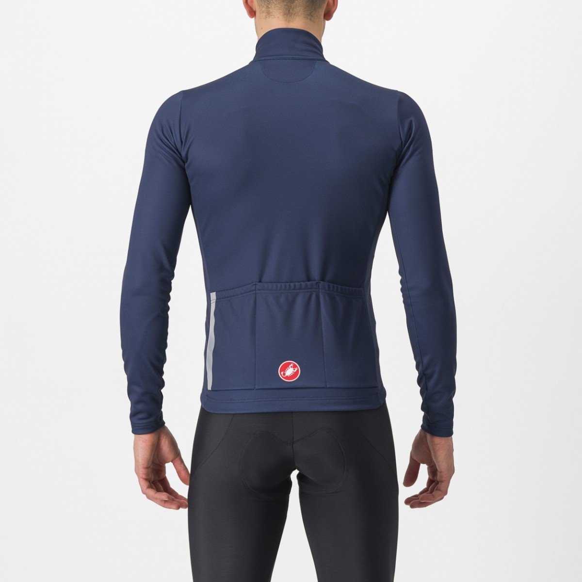 Castelli ENTRATA THERMAL JERSEY BELGIAN BLUE/SILVER GRAY - Afbeelding 2