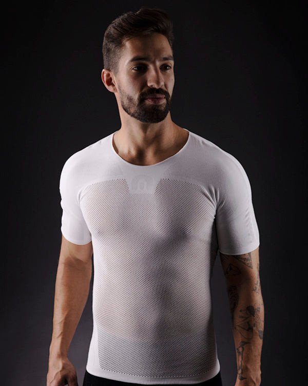Megmeister Short Sleeve Base Layer Men White