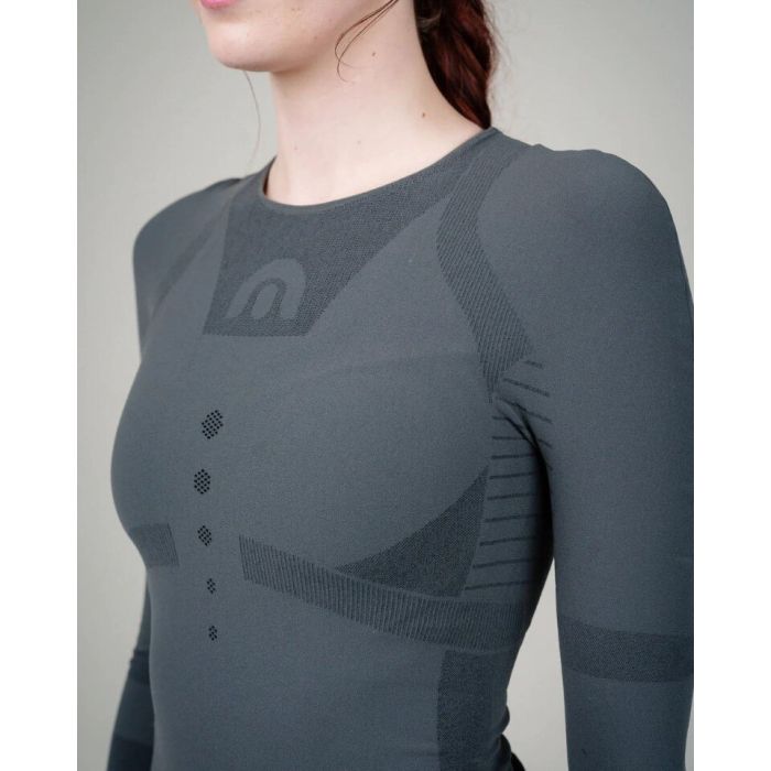 Megmeister Winter Turtleneck Base Layer Women Asphalt Grey - Afbeelding 3