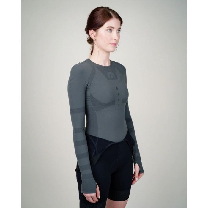 Megmeister Winter Turtleneck Base Layer Women Asphalt Grey